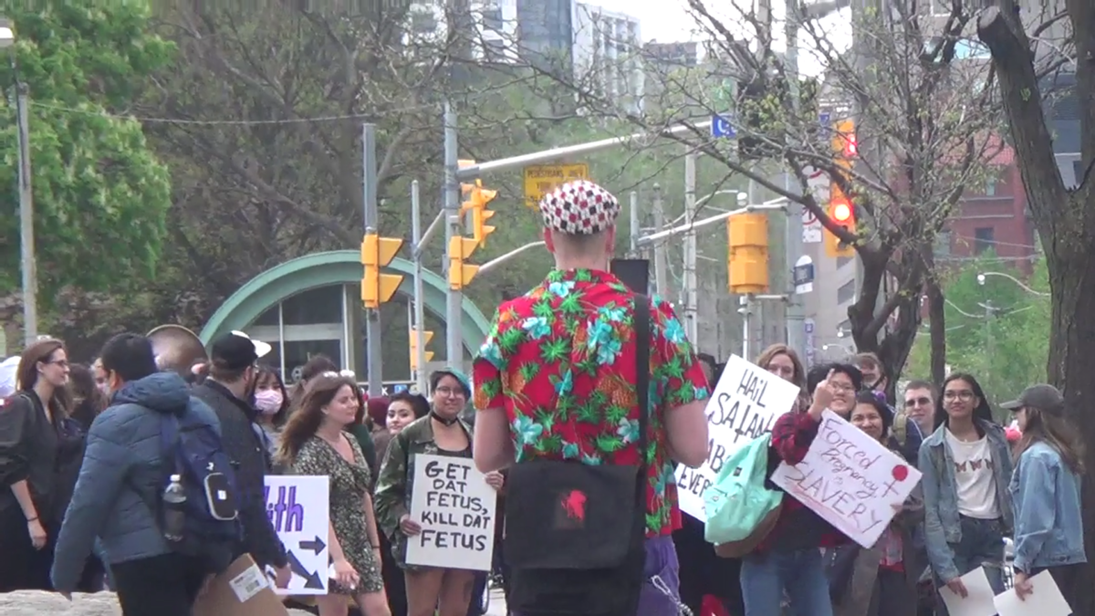 Pro-Choice Man (Grzegorz Jurkiew) Sexually Harasses Pro-Life Women while Crowd Cheers